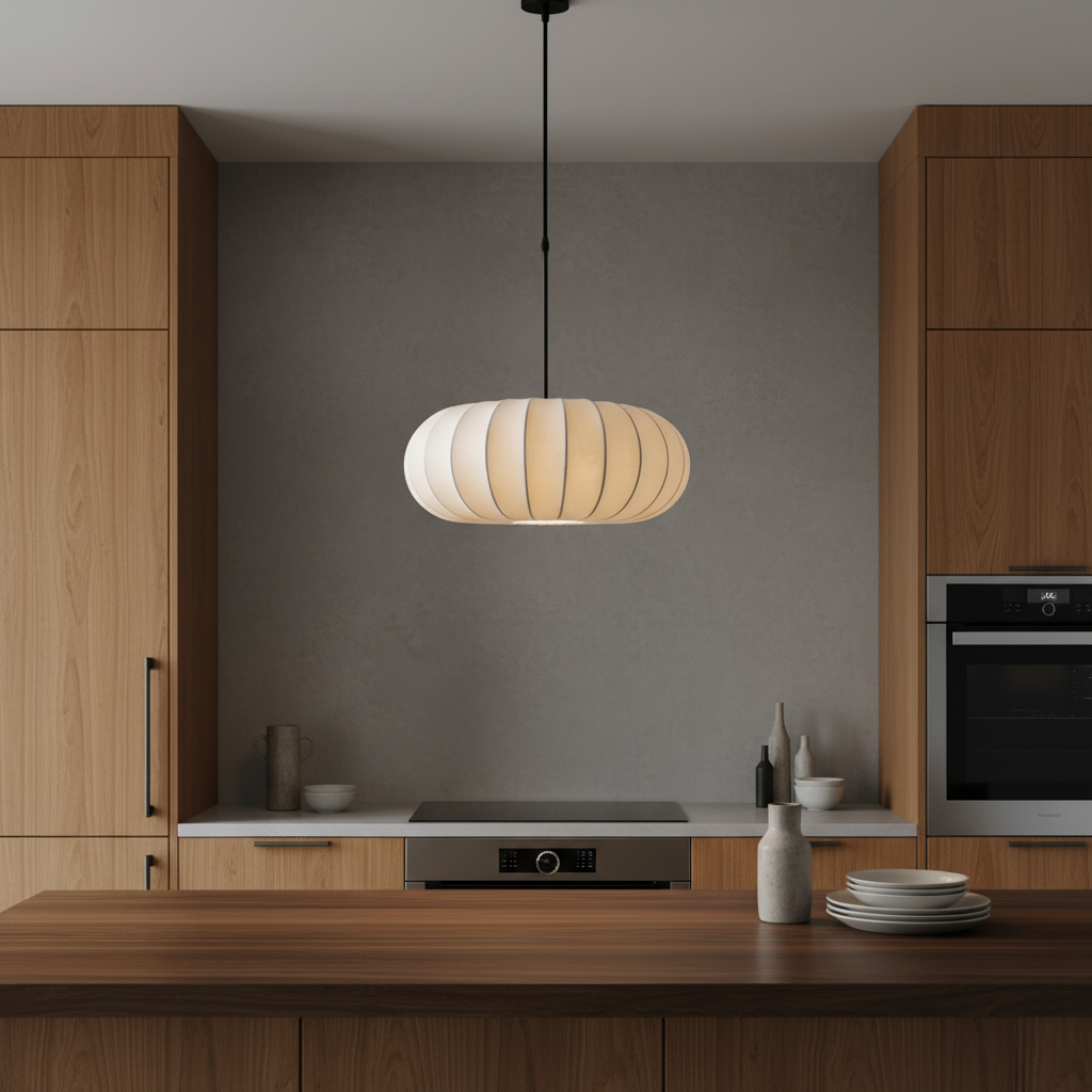 Lampada a Sospensione in Seta Verona | Lampadari Moderni per Cucina 3