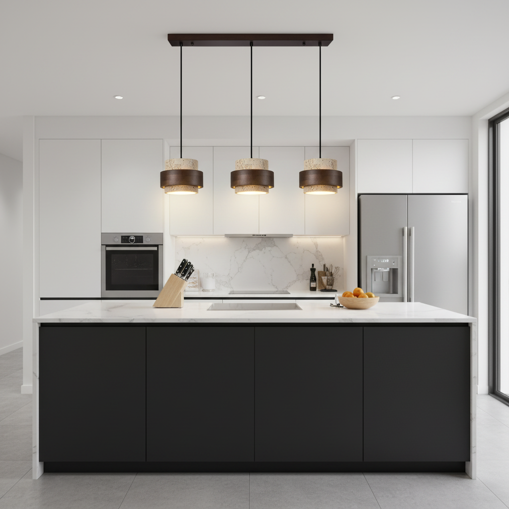 Ciondolo in Pietra Ascendente | Illuminazione a Sospensione 4