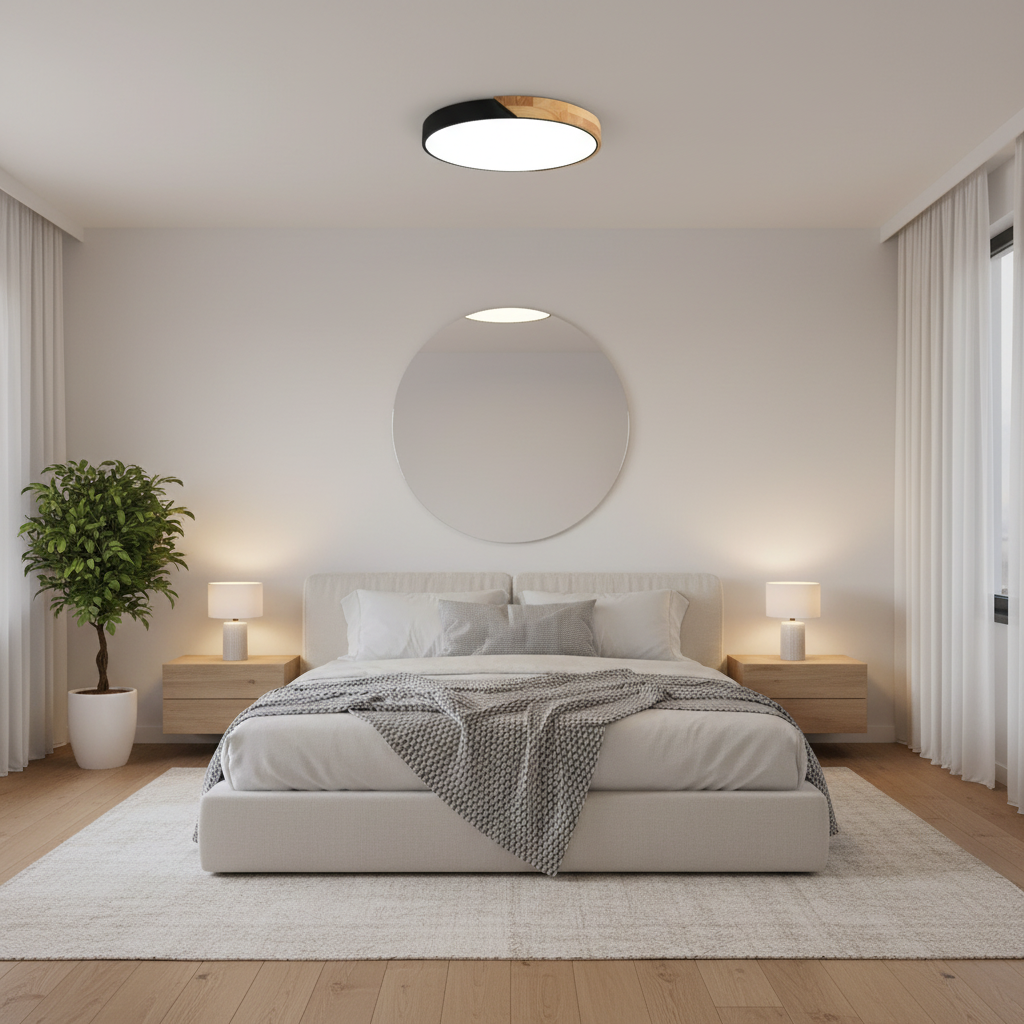 Lampada da Soffitto in Legno | Plafoniera LED Moderna 2