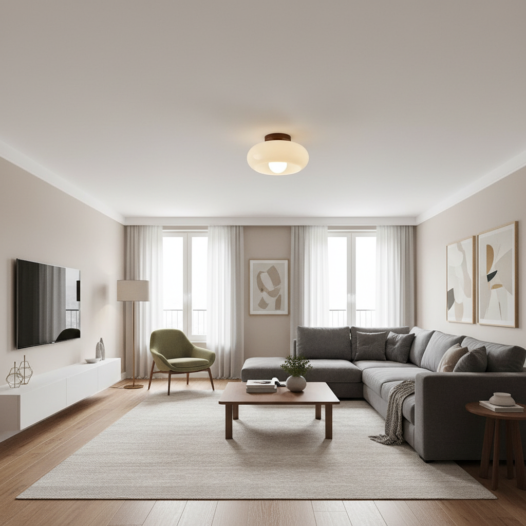 Plafoniera Bauhaus Crema | Plafoniera LED Moderna 1